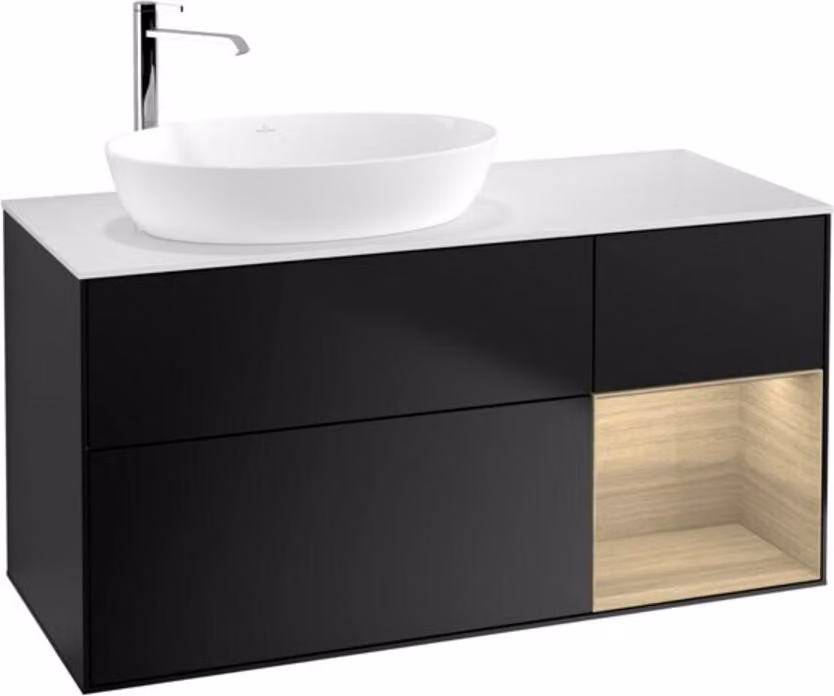 V&B illuminazione a parete del mobile Finion 120cm, Pl wh. m, Reg Oa ven, bla m Lac