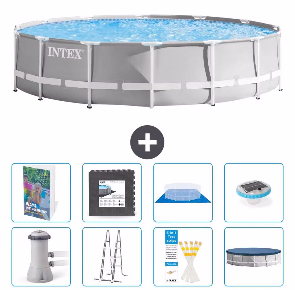 Struttura per piscina a forma di prisma - 427x107 cm - composta da 7 elementi - modello S608