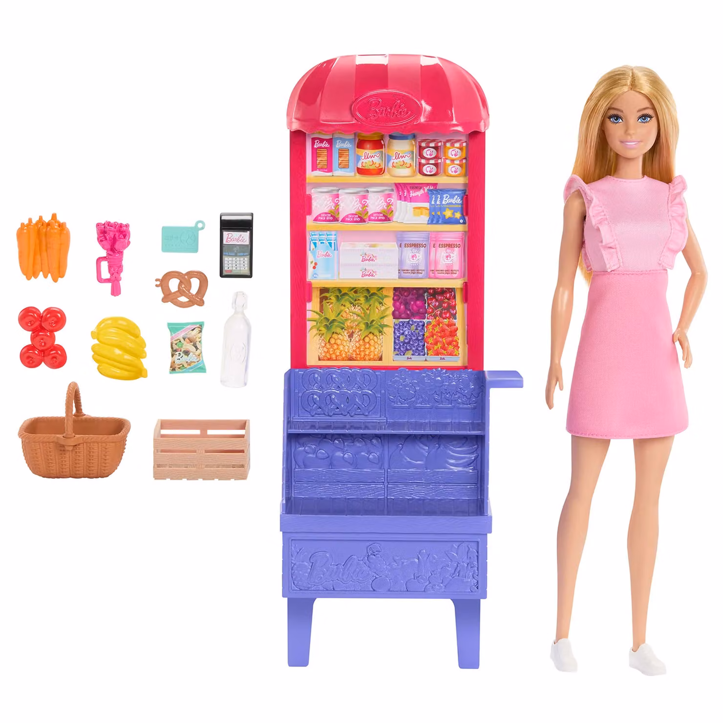 Mattel Barbie Malibu at the Market Set con Bambola e 11 Accessori Multicolore – 4