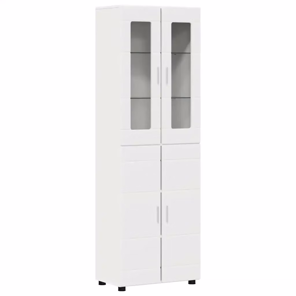 vidaXL Credenza FLORIN Moderna in Legno Bianco L: 60 cm, P: 35 cm, H: 182 cm – 2