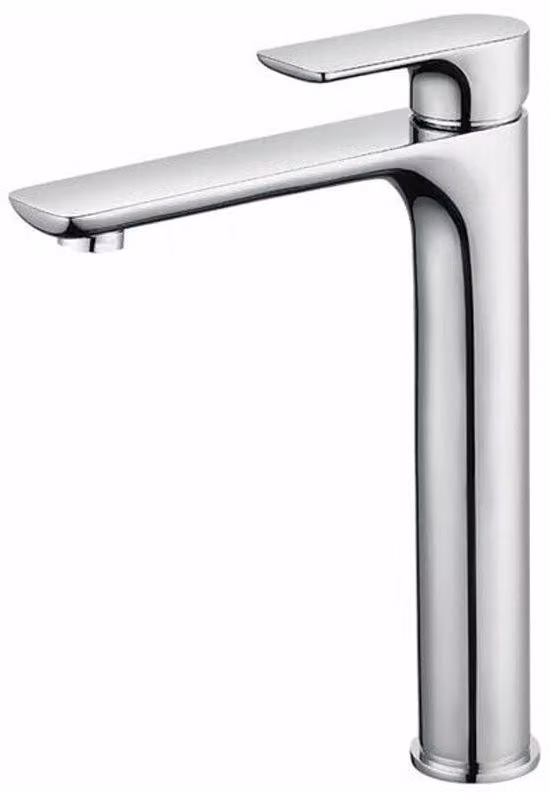 Rubinetto da bagno in ottone con bocca alta - Rubinetto per doccia cromato di grandi dimensioni - Con illuminazione rimovibile - Rubinetto per doccia in ottone - Rubinetto con bocca alta e tubo lungo - Acqua calda e fredda - Lunghezza 60 cm