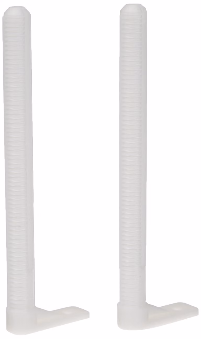 Viti di fissaggio per lavelli da incasso, colore bianco, set da 2