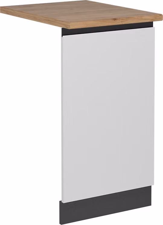 Pannello frontale della lavastoviglie Vicco R-Line Bianco 45 cm  J-Shape, PL Rovere, Model 55113