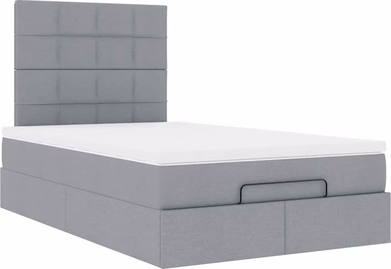 Struttura Letto Pouf con Materasso 120x200 cm in Tessuto