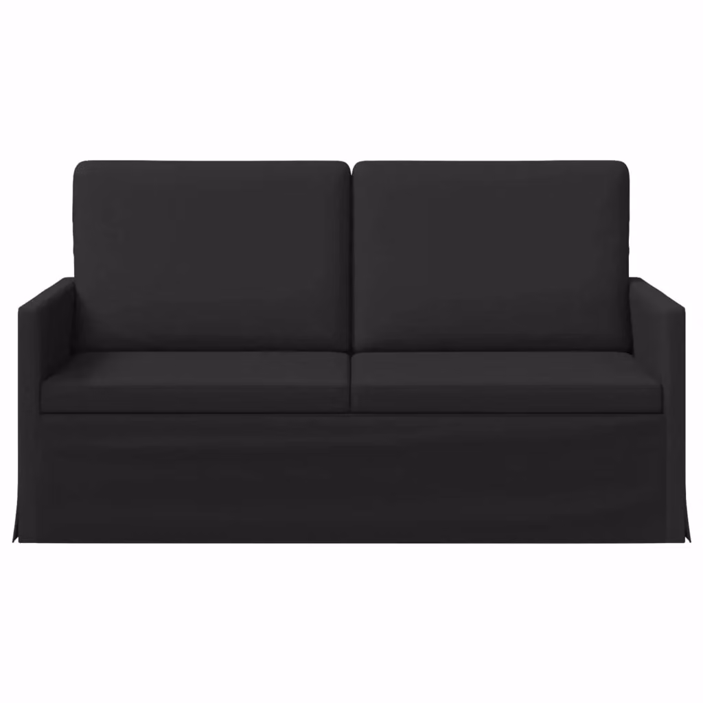 Divano a 2 posti moderno vidaXL in tessuto nero con struttura in metallo L: 150 cm, P: 81 cm, H: 82 cm – 2