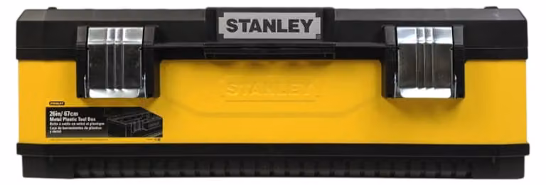 Stanley - Cassetta degli attrezzi, plastica AW3255 (taglia unica) (nero/giallo)