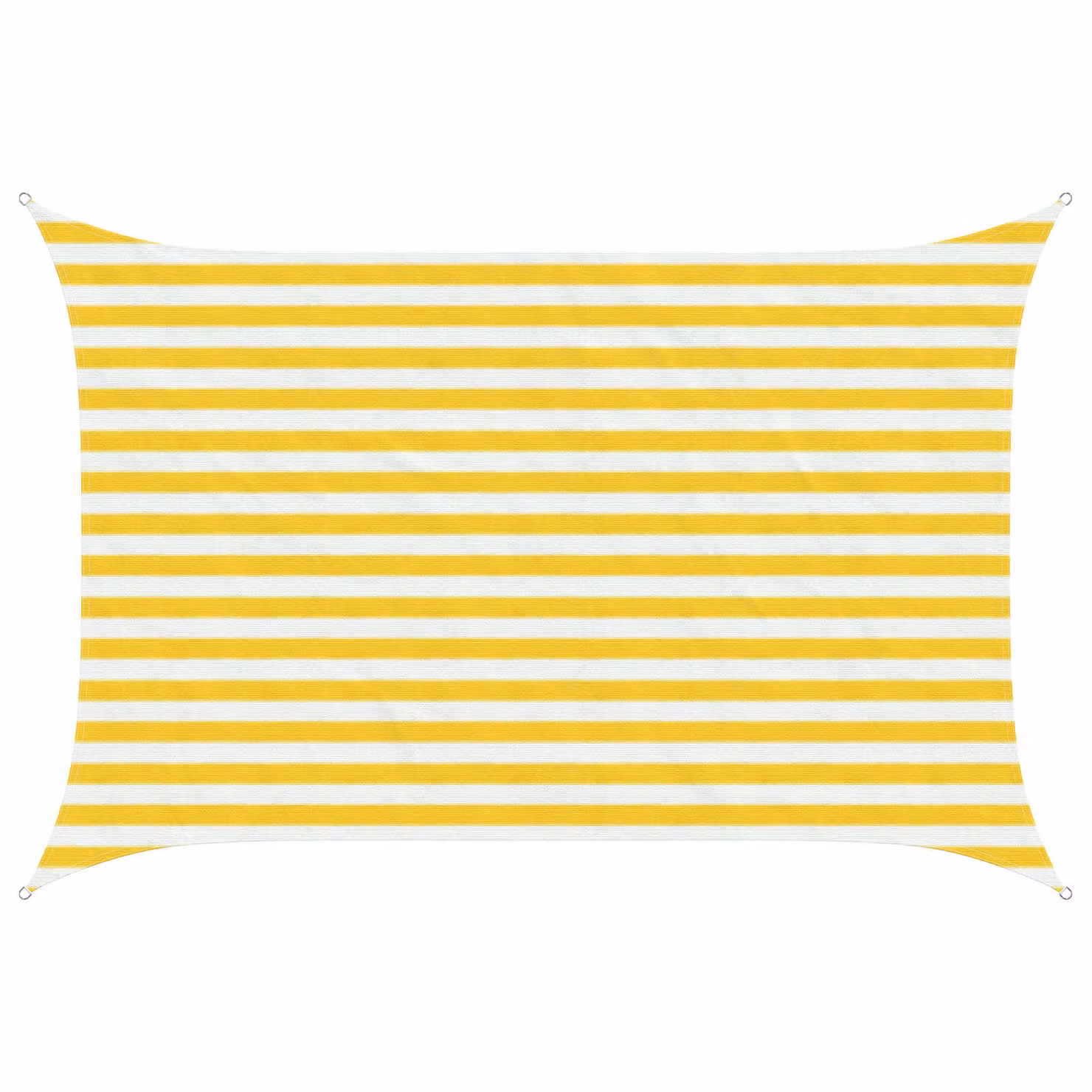 Telo Ombra Rettangolare vidaXL in HDPE Giallo e Bianco 2 x 2,5 m
