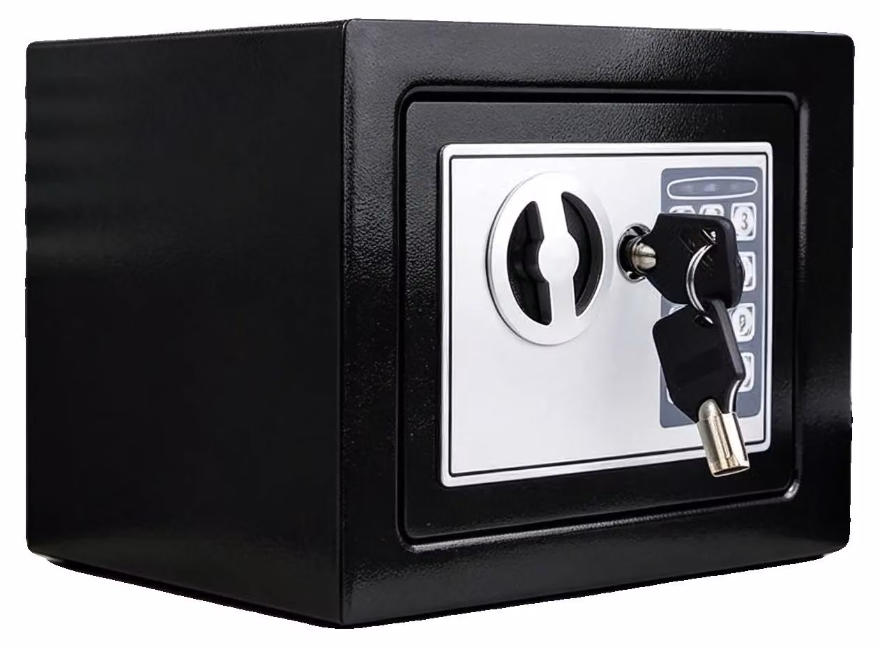 Mobiletto di sicurezza, resistente al fuoco e all'acqua, colore nero