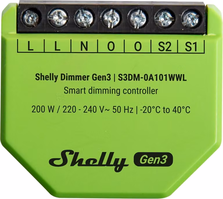 Shelly Dimmer Gen3 WiFi LED Lighting Dimmer