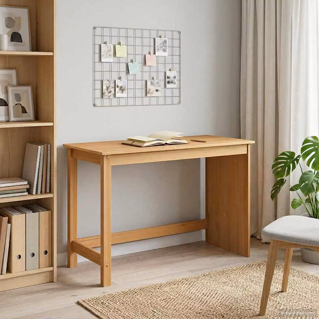 Maison Exclusive - Scrivania color miele 112 x 50 x 75 cm in legno massello di pino