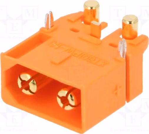 1 connettore per alimentazione CC, tipo XT60 maschio, modello XT60IPW-M, con 3 pin