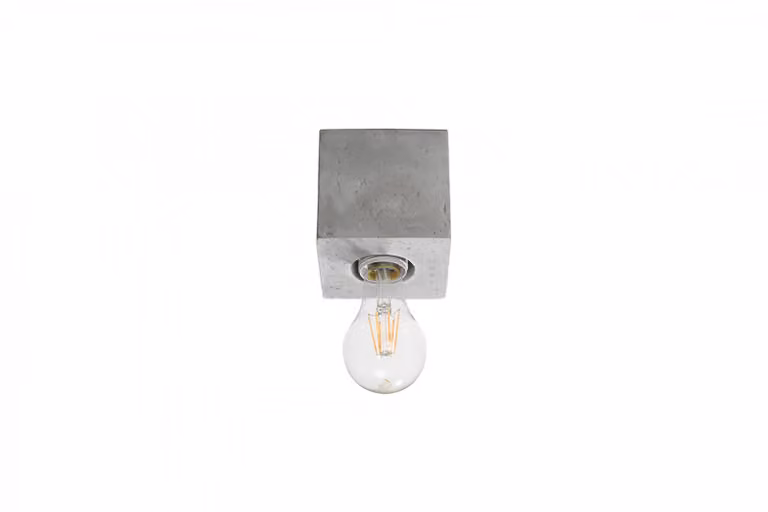 Lampada da soffitto ARIZ in cemento 1xE27 15W calcestruzzo 10x10x10cm Sollux Lighting