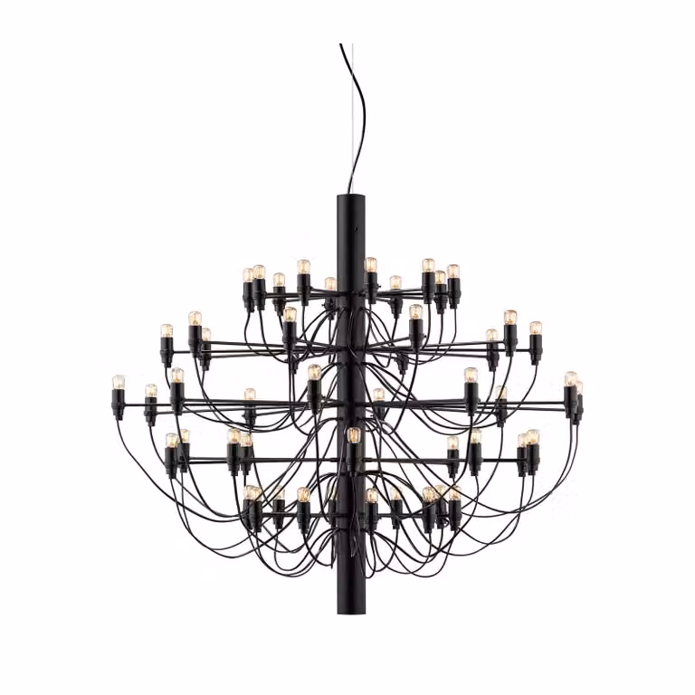 Flos - 2097/50 (clear bulbs) - Lampada a sospensione - Nero Opaco