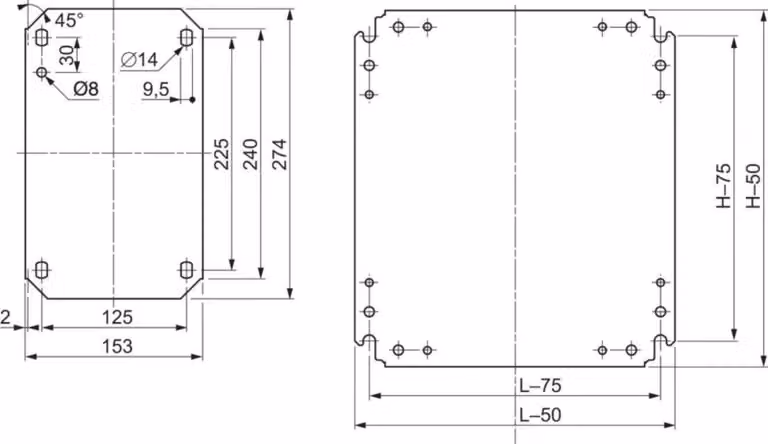 Piastra di montaggio Schneider Electric NSYMM48