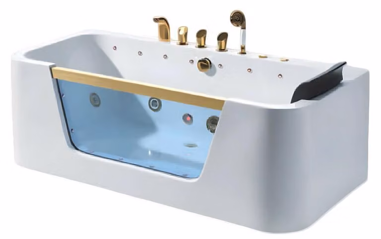 Acrylwanne Whirlpool Pflegewanne Massage-Badewanne Wellnesswanne 170x80 cm