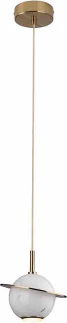 Lampada a sospensione moderna Maxlight in marmo bianco e oro con luce LED warm white