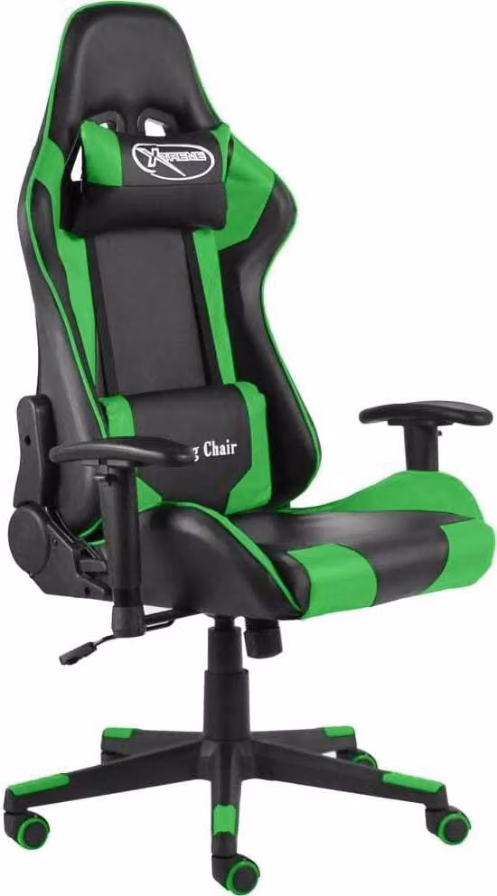 The Living Store Sedia da gioco girevole in PVC verde