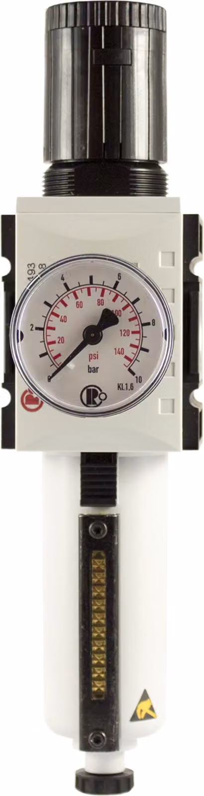 Regolatore con filtro Riegler «FUTURA», MB, SR, Mano, BG 2, G 1/2, 0,2-4 bar, HA