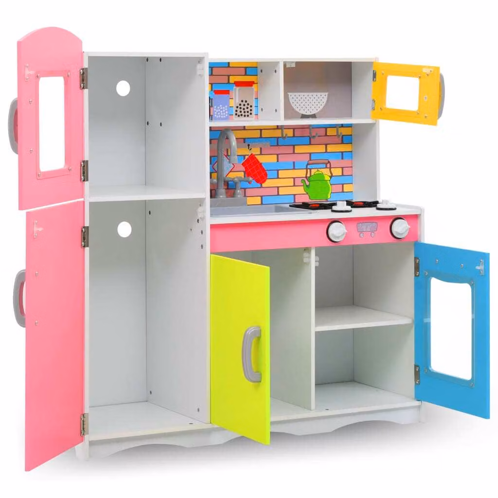 Cucina Giocattolo per Bambini in MDF 80x30x85 cm Multicolore