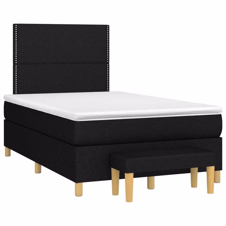 Maison Exclusive - Letto boxspring con materasso nero 120x190 cm Tessuto