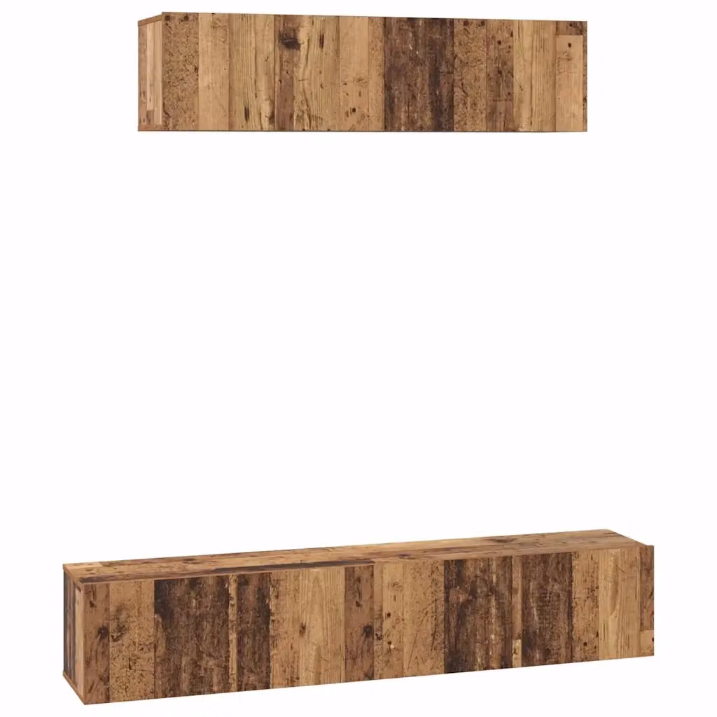 Set mobile TV moderno vidaXL in legno marrone, 4 pezzi, L/P/H: 160,35 x 60,0 x 40,35 cm – 2