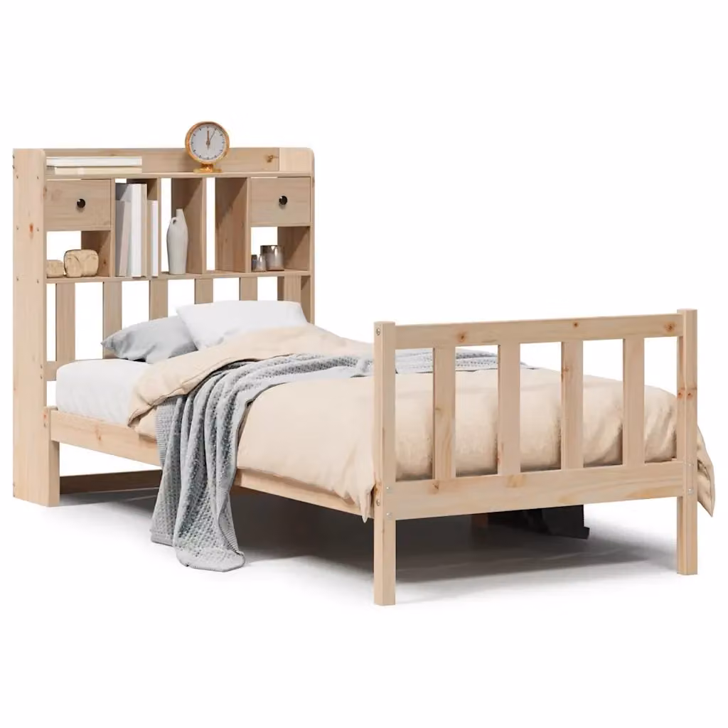 Giroletto con Libreria in Legno di Pino Grezzo VIDAXL L/P/H: 190 x 75 x 110 cm – 2