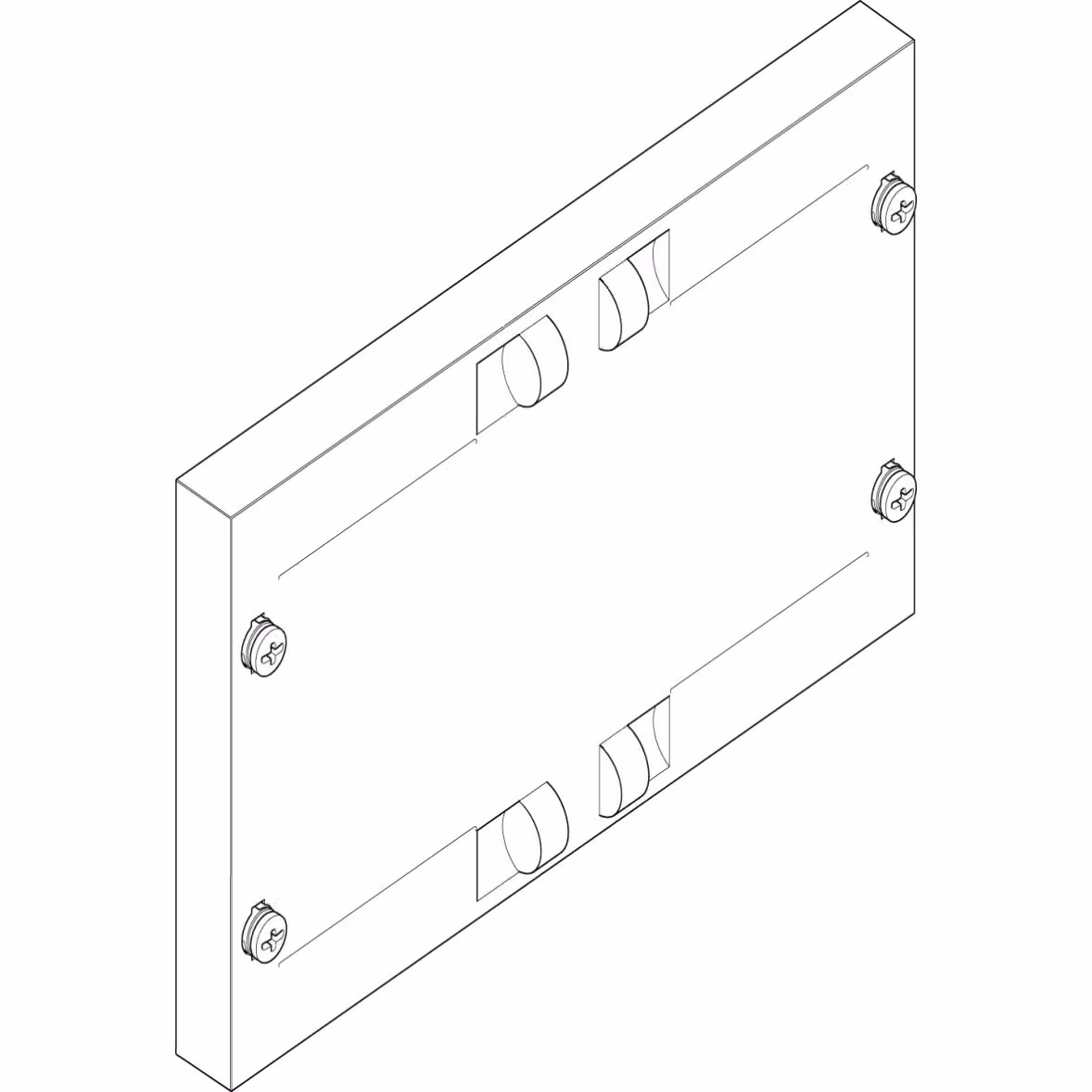 Piastra di copertura ABN 250x150 mm 1FB/1RE chiusa FAG11N