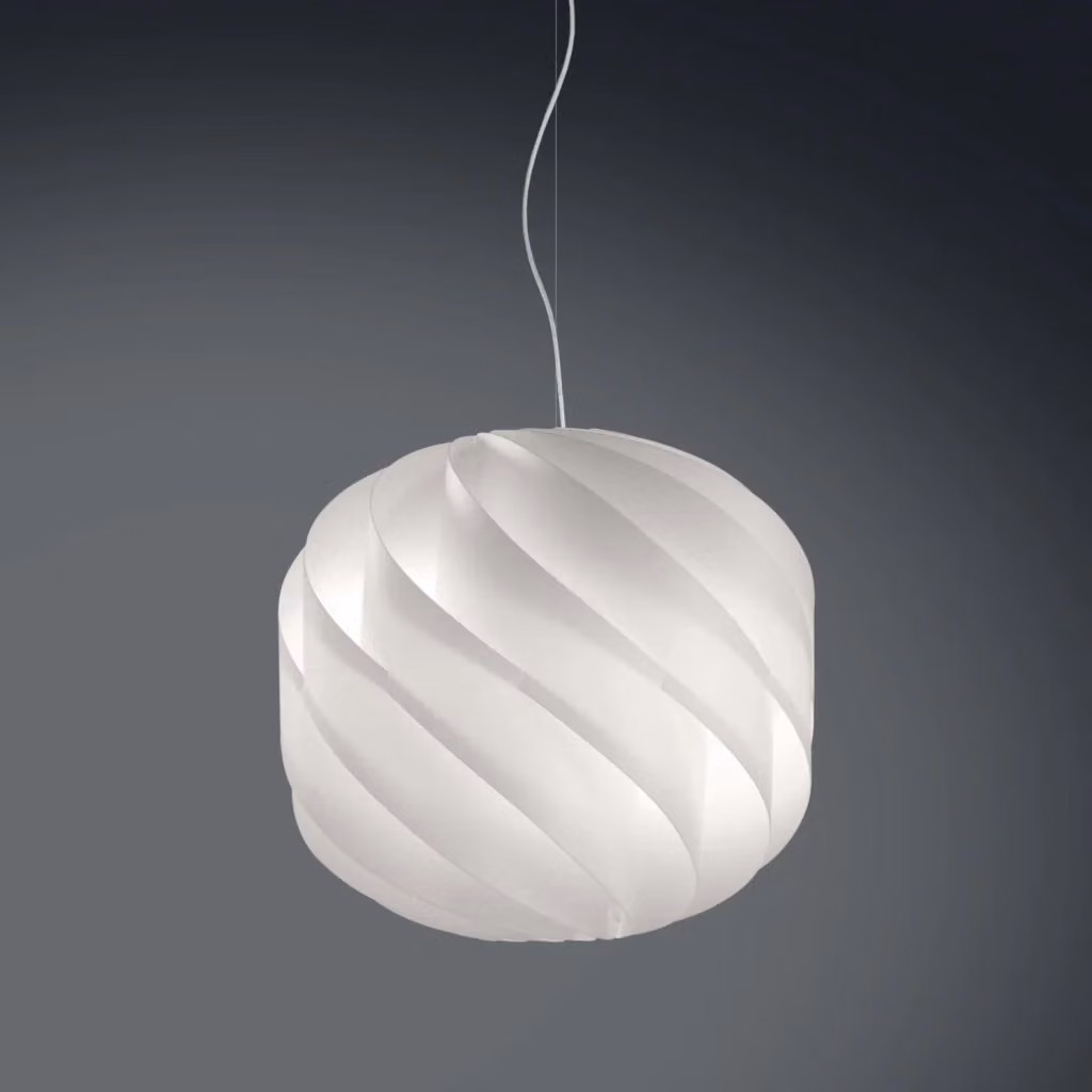 Lampada a sospensione da esterno moderna Polilux Linea Zero bianca con 1 luce E27, diametro: 40 cm – 2