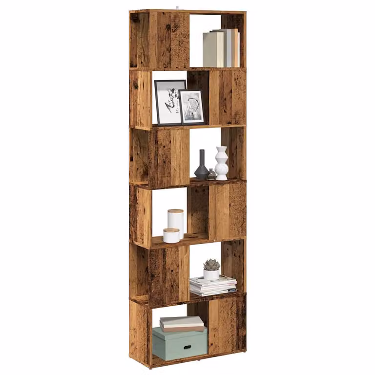 Libreria e divisorio per stanza vidaXL in legno antico marrone L: 60 cm, P: 24 cm, H: 186 cm