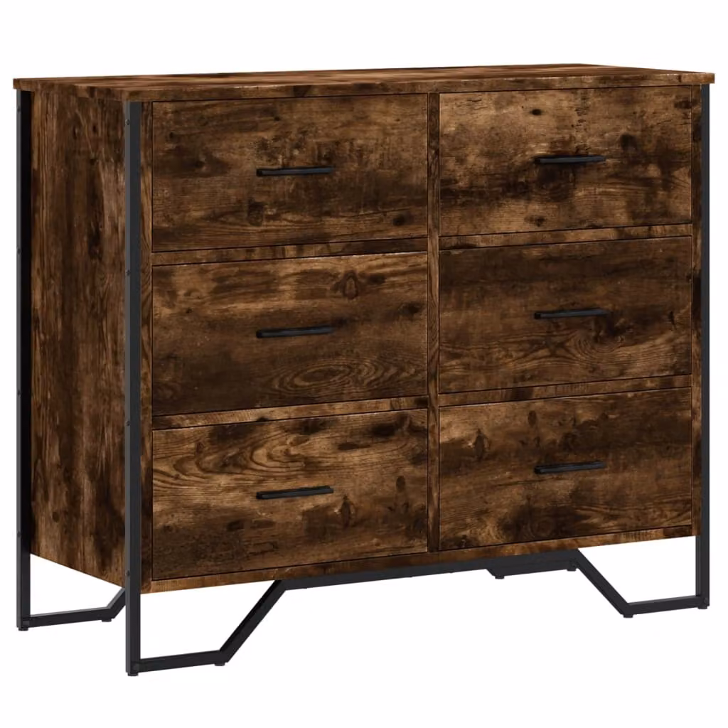 Cassettiera Rovere Sonoma 91x35,5x74,5 cm in Truciolato