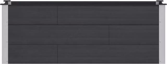 Fioriere | Cassetta per fiori | Letto rialzato da giardino Nero 150 x 50 x 54 cm