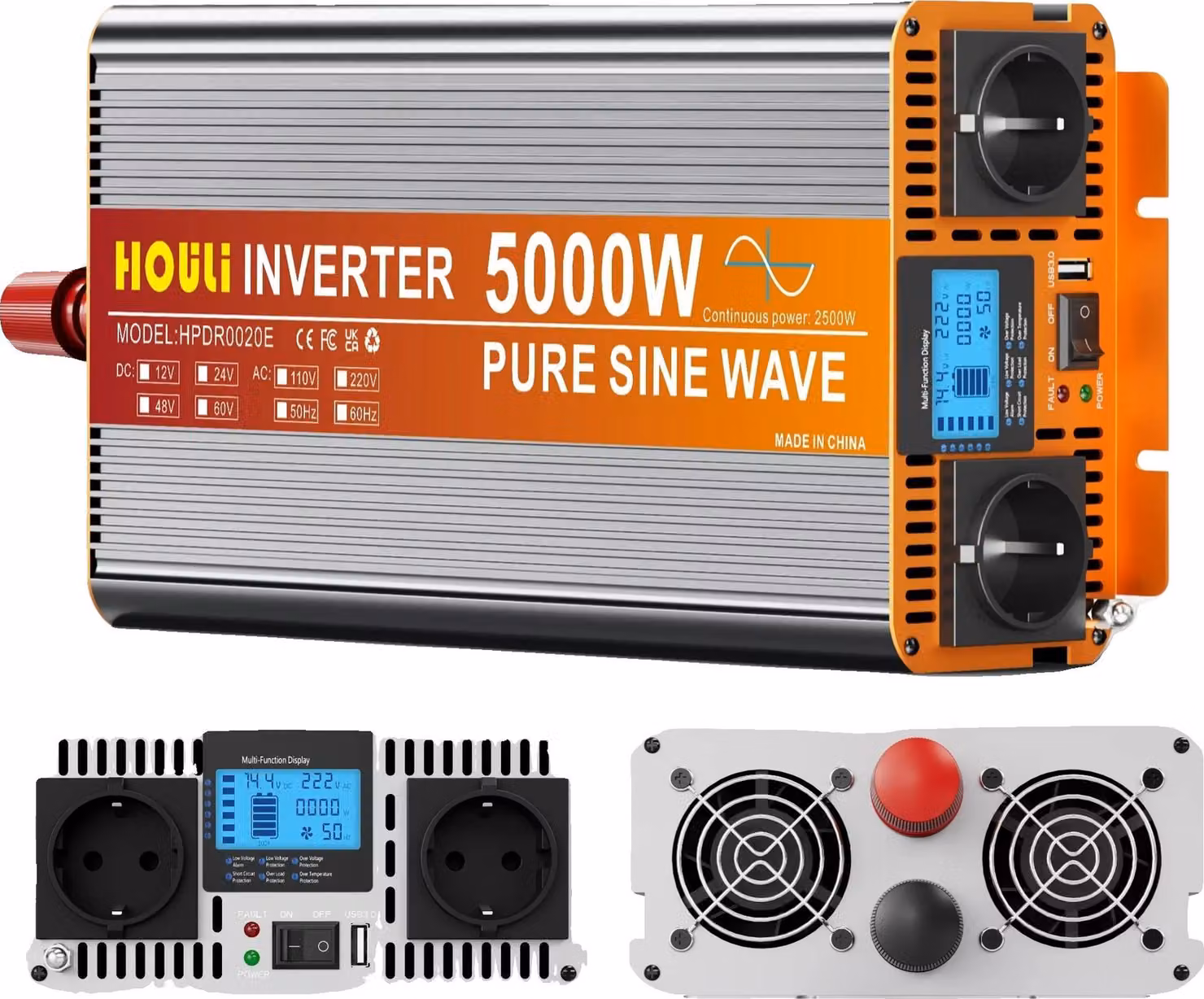 Inverter, potenza 5000 W, telecomando, 5000 W, Europa, 12 V, 220 V-50 Hz