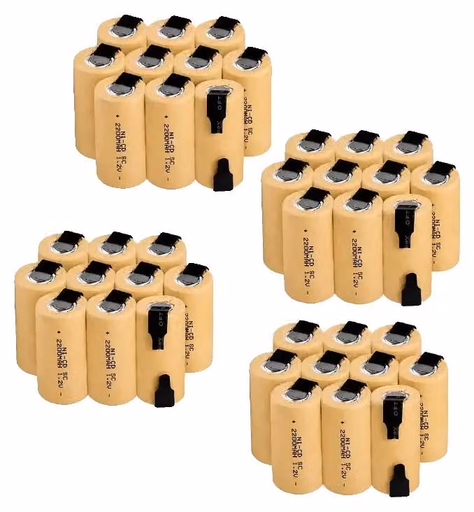 Batterie ricaricabili, capacità 2800mAh, adatte per utensili elettrici, confezione da 40 pezzi, 1,2V