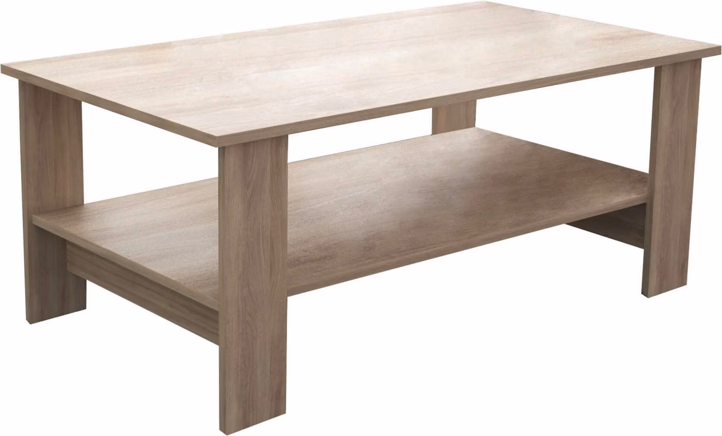 Milani Home - tavolino da salotto moderno 100 x 55 x 41 cm, rovere grigio