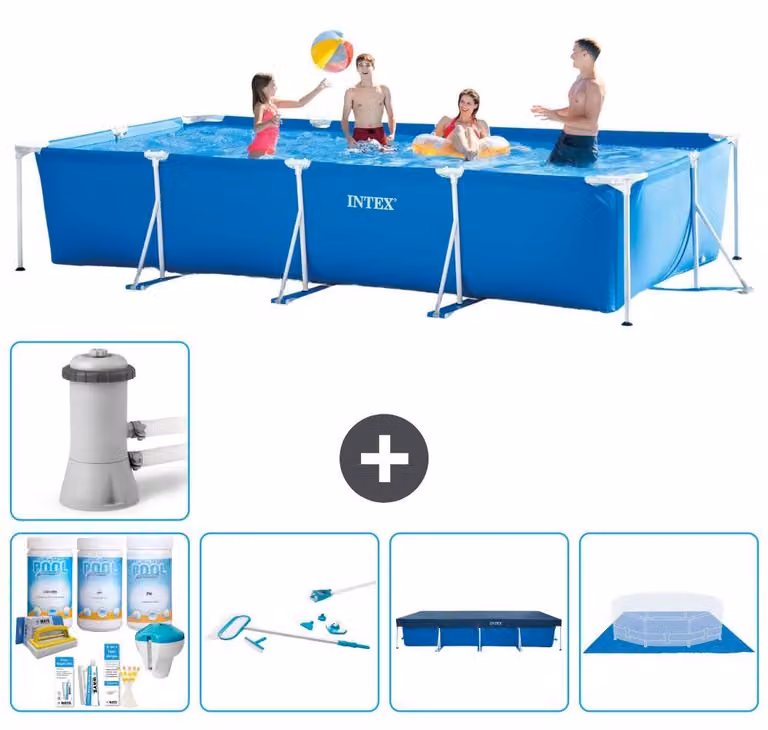 Piscina fuori terra rettangolare - 450x220x84 cm - 6 pezzi - Modello S20066