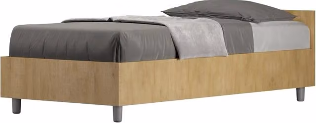 Letto Singolo 80x200 cm Senza Rete Nuamo Quercia Natura