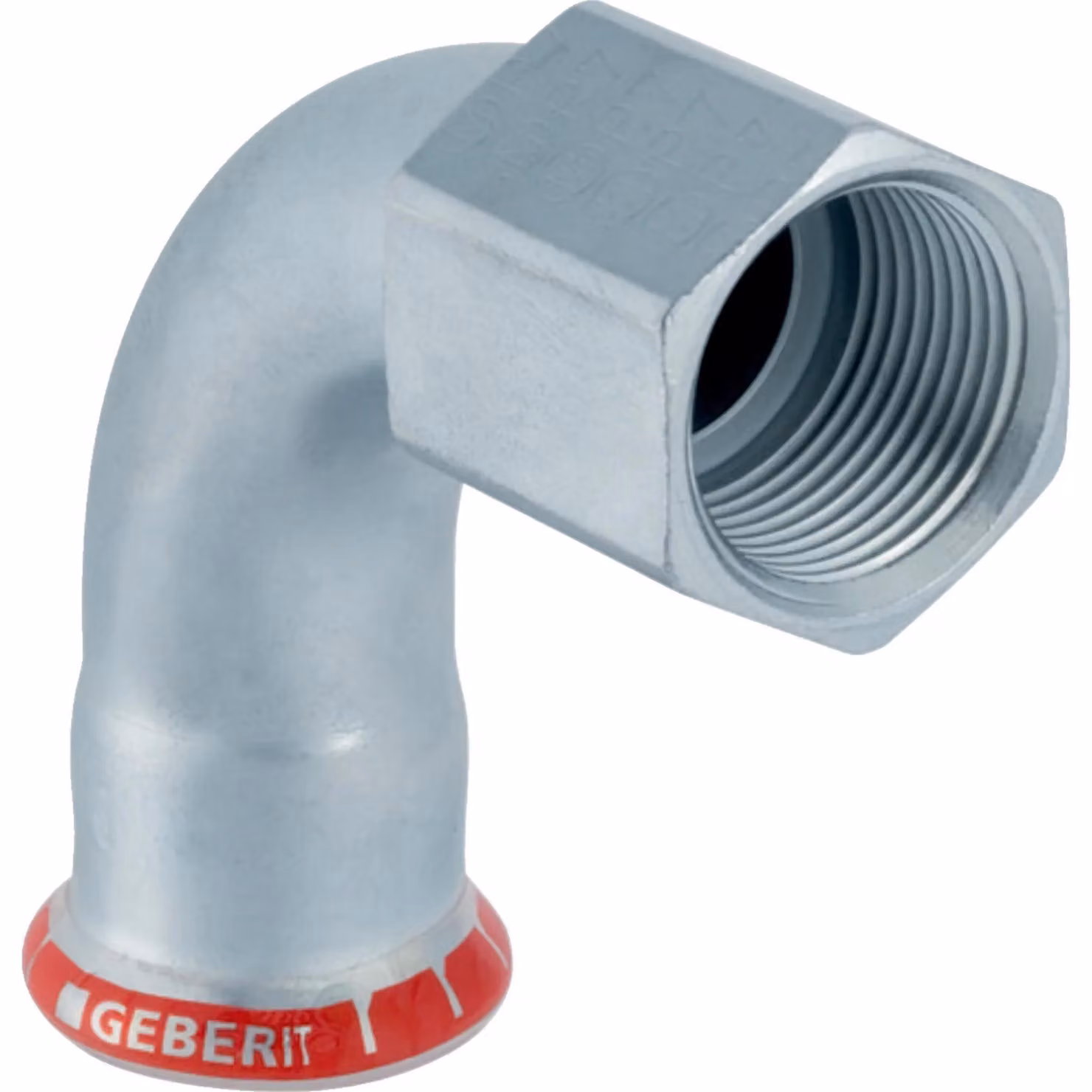 Geberit Mapress Gomito di transizione a C in acciaio 90° IG, 28mm x 1/2"
