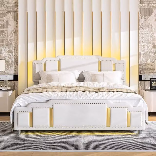 letto idraulico velluto beige 140 x 200 cm