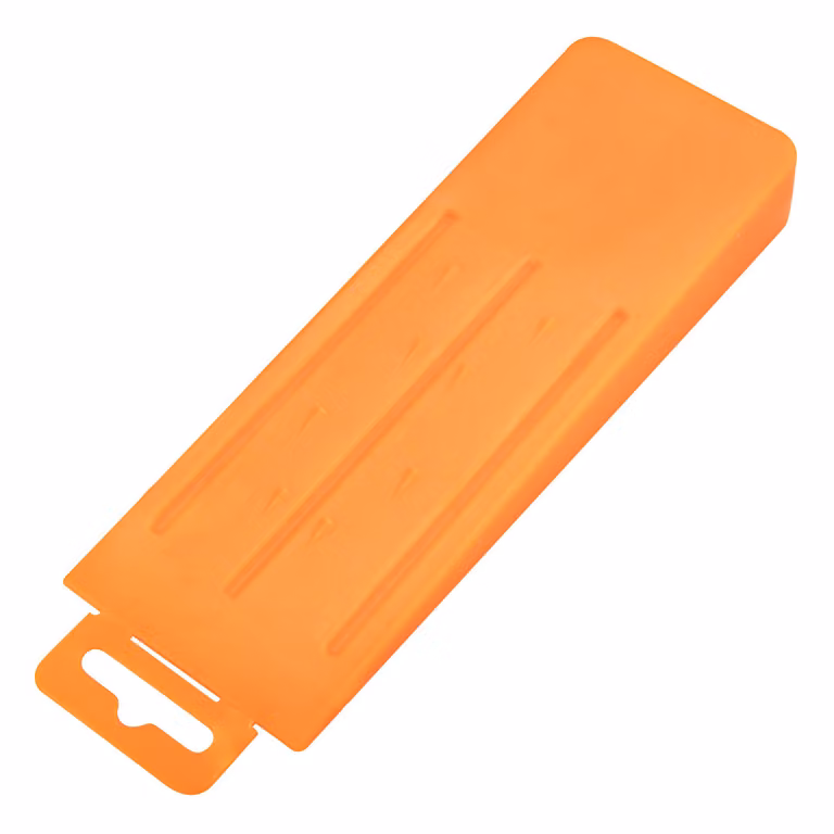 Cuneo per spaccare il legno NEO TOOLS, cuneo in plastica 5,5/8/10", 100/200/300g. In plastica PP, superficie sagomata, gancio integrato, superficie opportunamente profilata con denti (8")