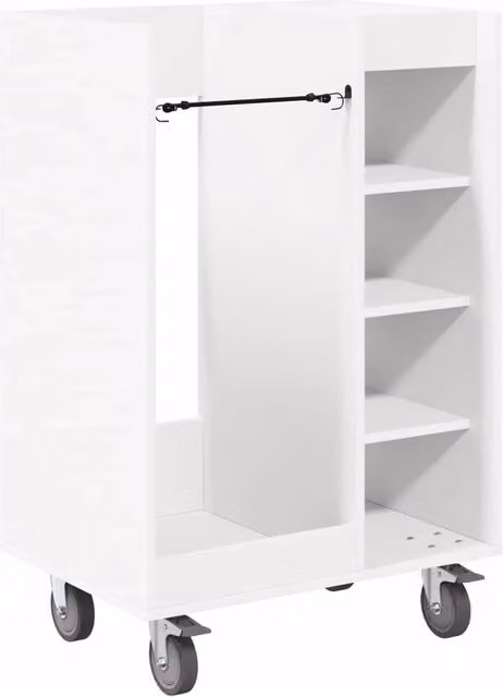 Armadio per Golf DESIGN IN Bianco con ruote e ripiani interni L: 65 cm, P: 45 cm, H: 98 cm CFW2531407