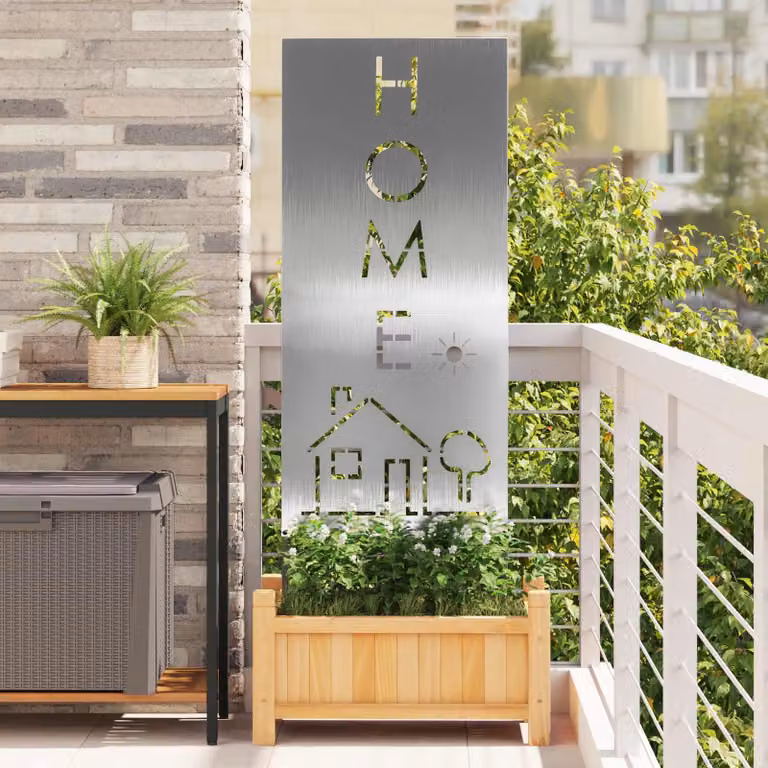 Schermo per privacy in giardino Traforo Argento 50 x 140 cm