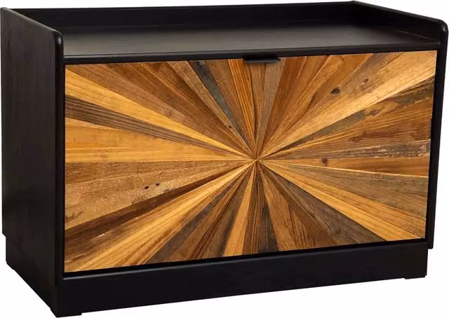 Scarpiera in legno rustico WANDERLUST DECO marrone L: 80 cm, P: 38 cm, H: 53 cm – 1