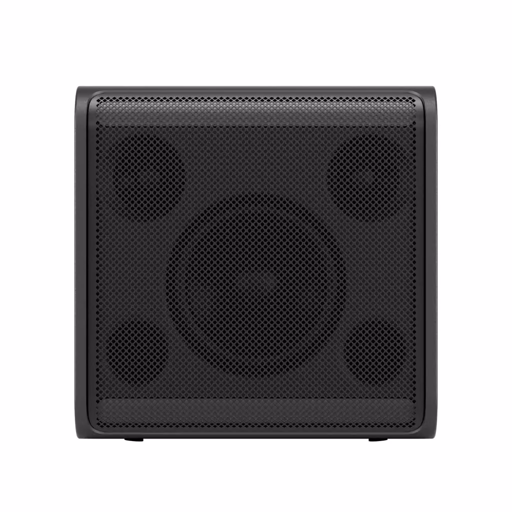 LG Xboom Stage301 by will.i.am Party Speaker Nero con 120W di potenza, doppia barra luminosa, 12 ore di autonomia, funzione karaoke e DJ, Bluetooth, USB e Jack 3.5mm, certificazione IPX4 – 2