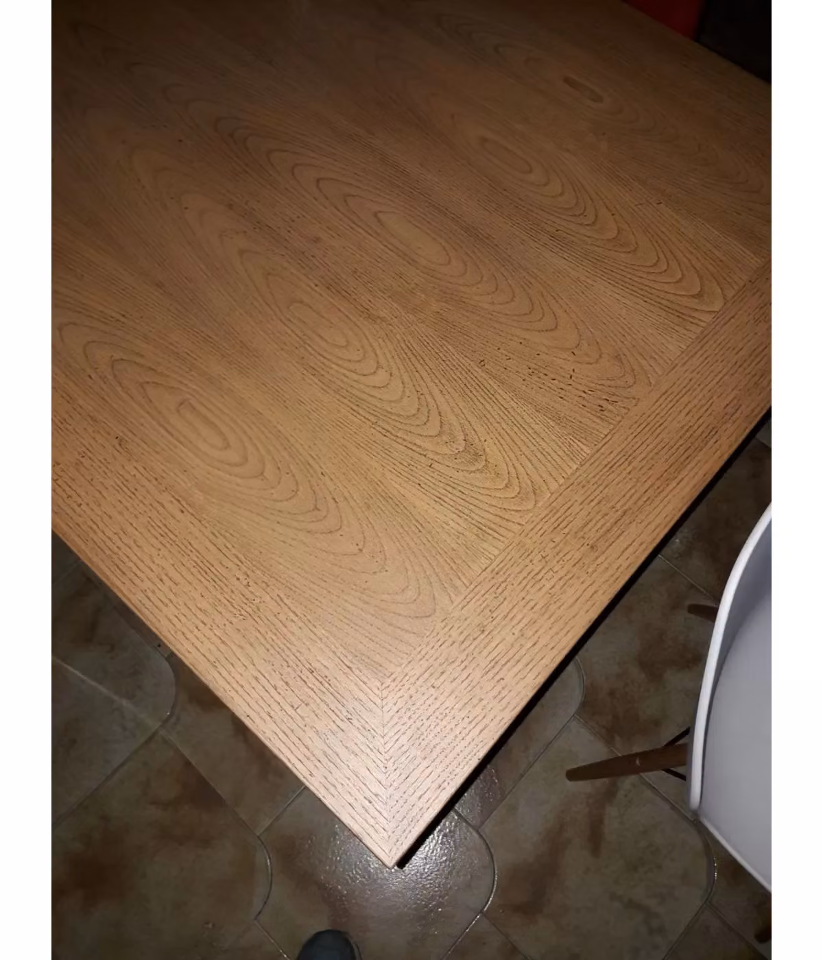 Tavolo da pranzo allungabile in stile country chic Mobili 2G con piano in rovere e finitura bianca L/P: 90 x 90 cm – 3
