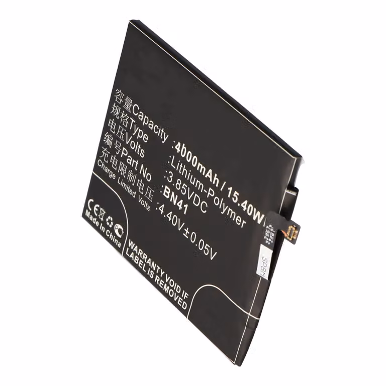 Batteria adatta solo per Xiaomi Note 4 Batteria BN41, BN41L Li-Polymer 3,85V, 4000mAh, 15,4Wh, integrata, senza attrezzi