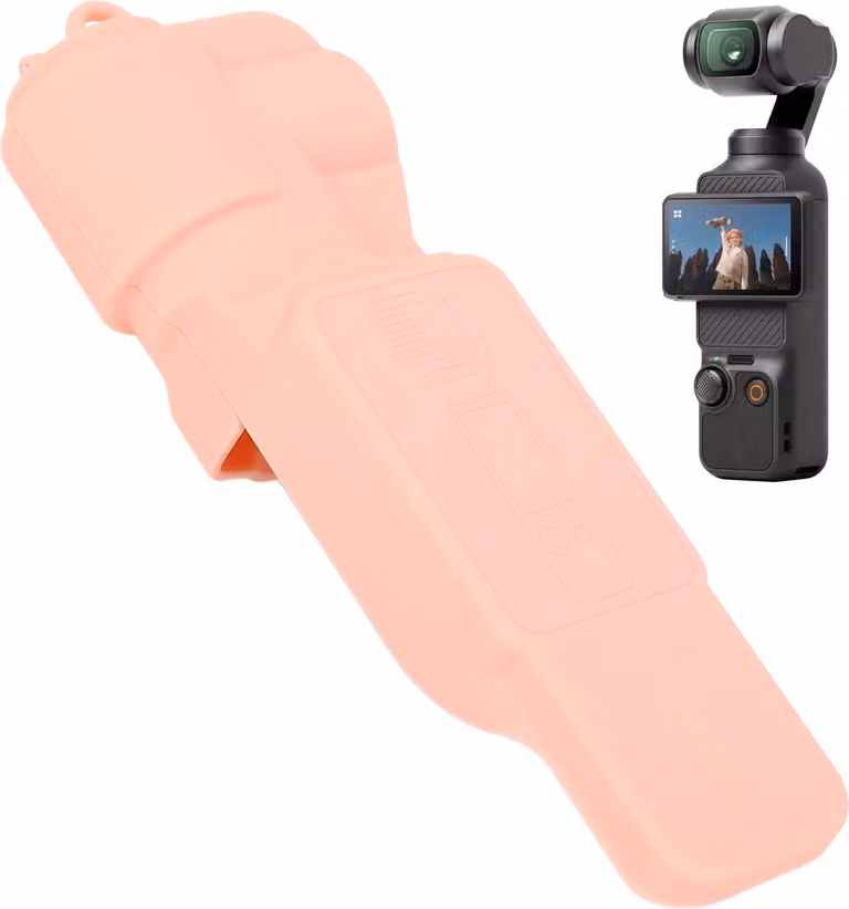 Coperchio di protezione per fotocamera portatile Pocket 3, custodia protettiva, antipolvere, pellicola protettiva integrata per obiettivo e schermo, rosso