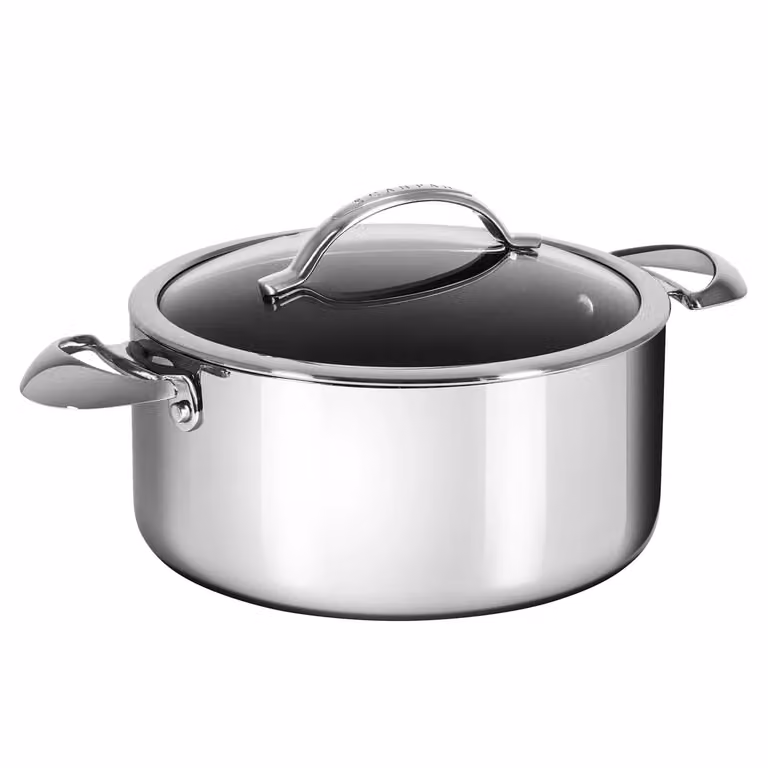 Pentola alta con coperchio in vetro linea HaptIQ per induzione, diam.cm 24