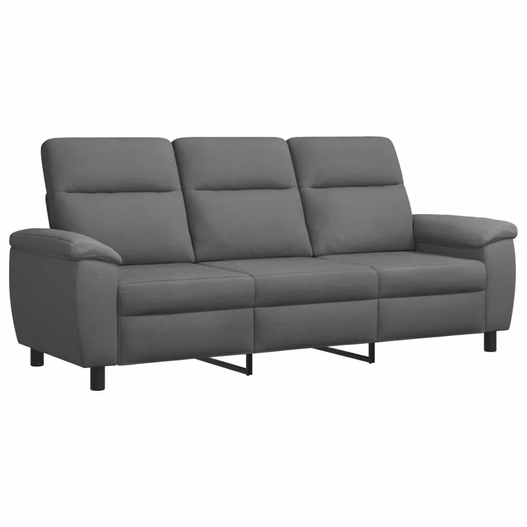 Divano moderno vidaXL in tessuto grigio e nero con struttura in metallo L: 214 cm, P: 90 cm, H: 95 cm – 2
