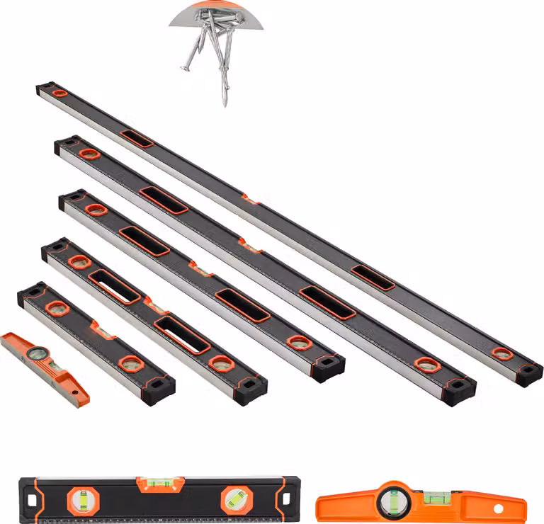 SucceBuy 6 PCS Livella magnetica a siluro - Livella da 78/48/32/24/16/10 pollici con fiala