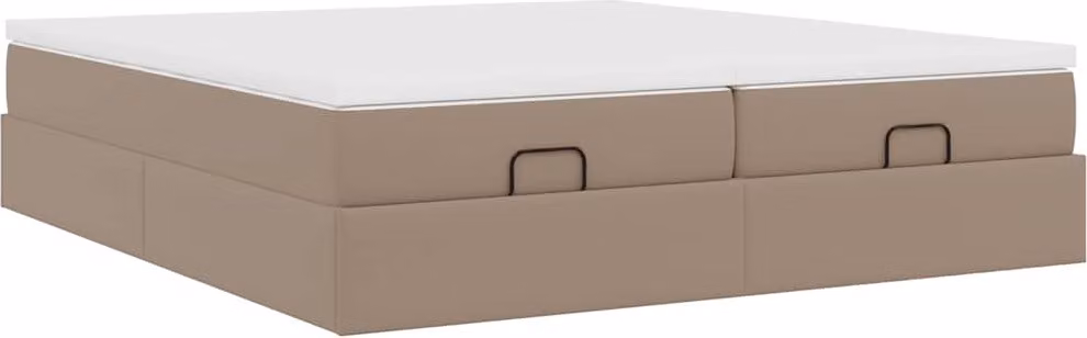 Struttura Letto Pouf con Materassi 180x200 cm Pelle finta